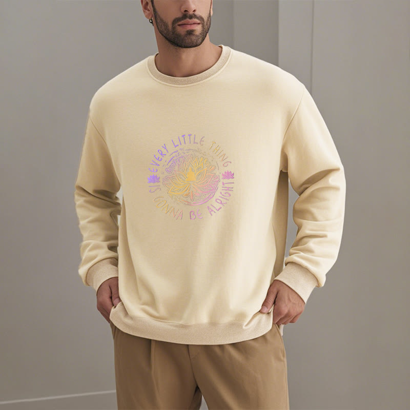 Sweat-shirt doublé polaire Buddha Stones TOUT VA BIEN SE PASSER