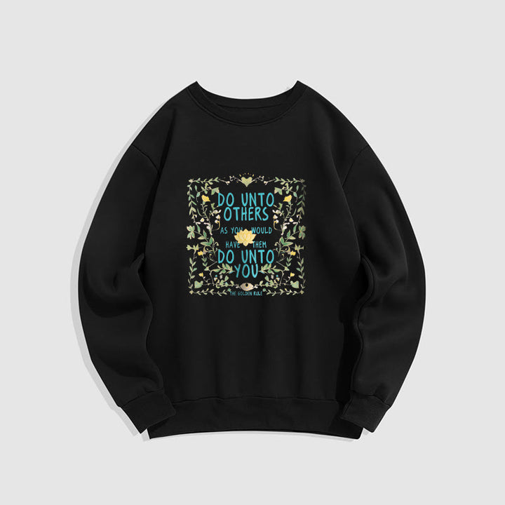 Sweat-shirt en polyester doublé polaire Buddha Stones The Golden Rule Lotus