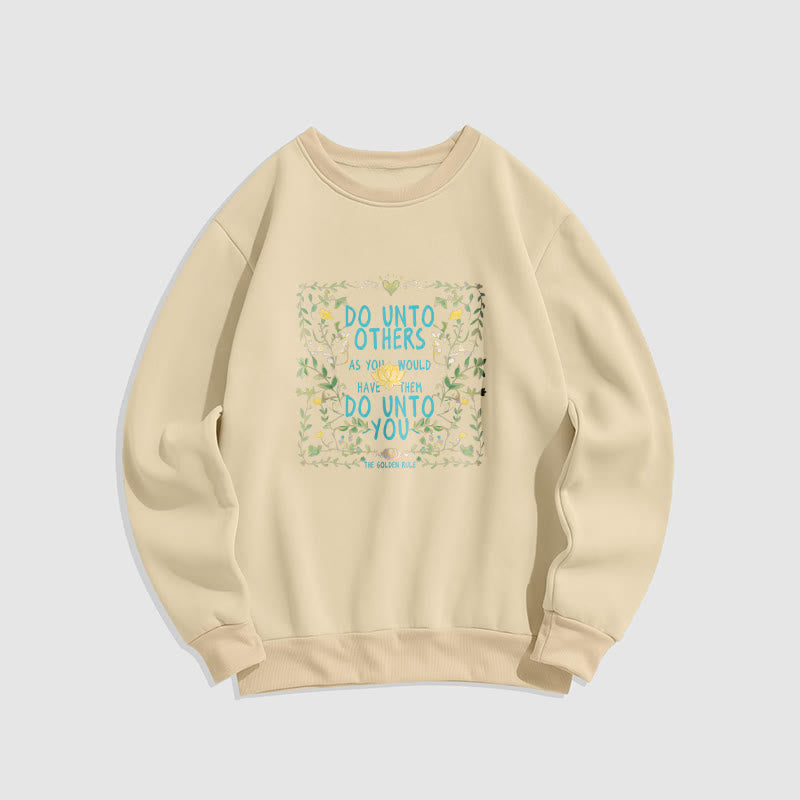 Sweat-shirt en polyester doublé polaire Buddha Stones The Golden Rule Lotus