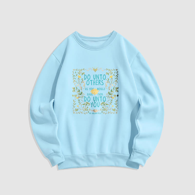Sweat-shirt en polyester doublé polaire Buddha Stones The Golden Rule Lotus