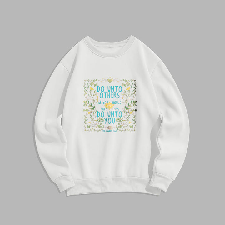 Sweat-shirt en polyester doublé polaire Buddha Stones The Golden Rule Lotus