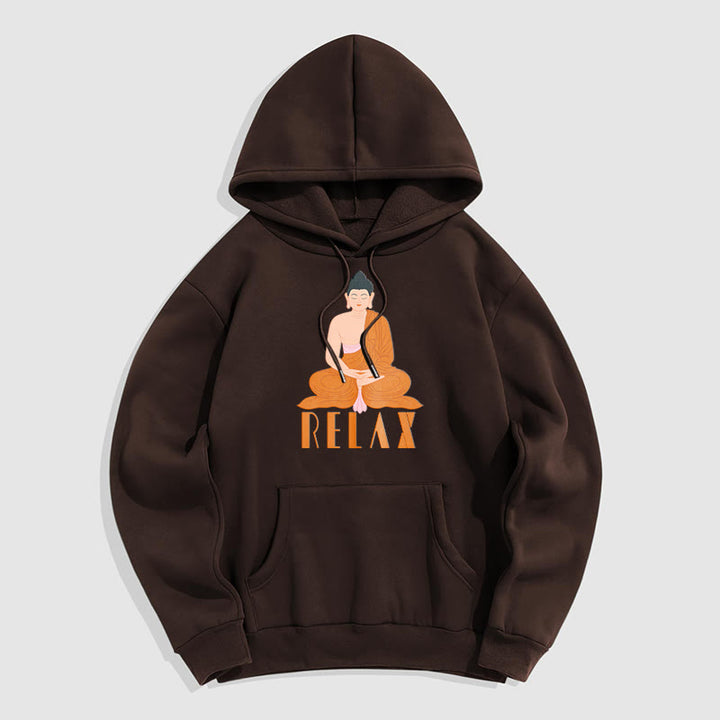 Sweat à capuche en polyester doublé polaire Buddha Stones RELAX