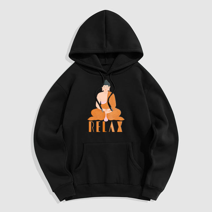 Sweat à capuche en polyester doublé polaire Buddha Stones RELAX