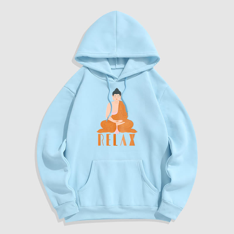 Sweat à capuche en polyester doublé polaire Buddha Stones RELAX
