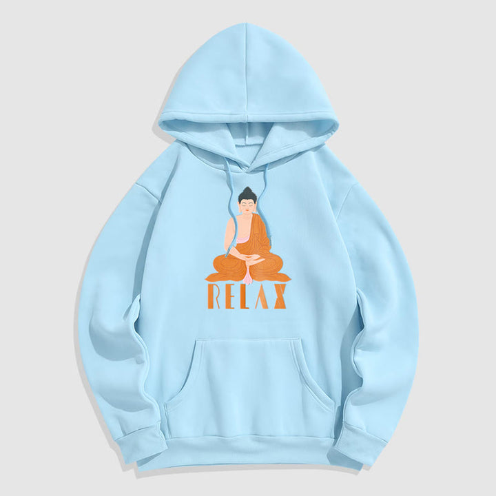 Sweat à capuche en polyester doublé polaire Buddha Stones RELAX