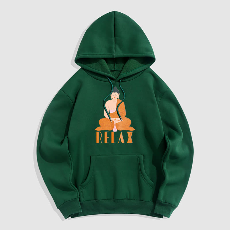 Sweat à capuche en polyester doublé polaire Buddha Stones RELAX
