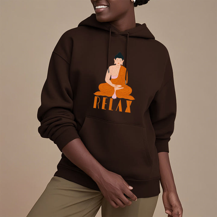 Sweat à capuche en polyester doublé polaire Buddha Stones RELAX