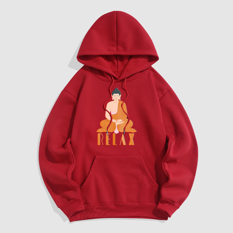 Sweat à capuche en polyester doublé polaire Buddha Stones RELAX