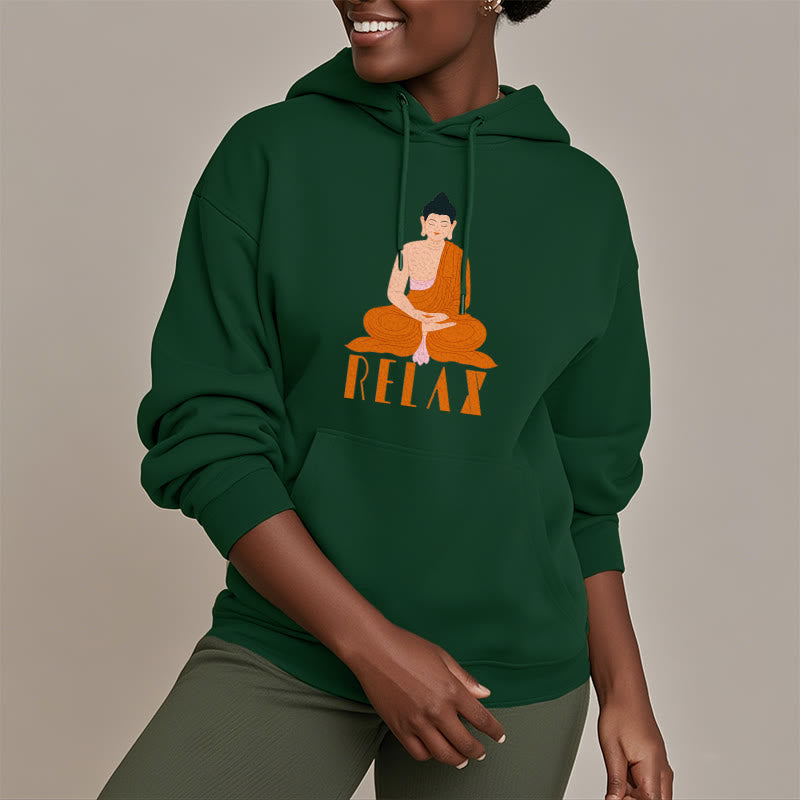 Sweat à capuche en polyester doublé polaire Buddha Stones RELAX