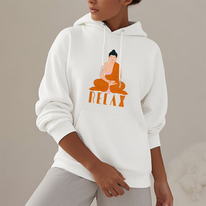 Sweat à capuche en polyester doublé polaire Buddha Stones RELAX