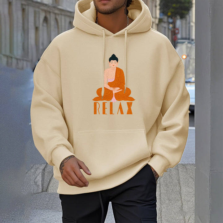 Sweat à capuche en polyester doublé polaire Buddha Stones RELAX