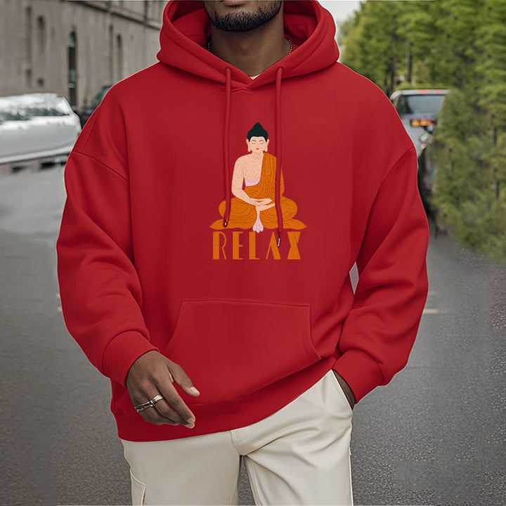 Sweat à capuche en polyester doublé polaire Buddha Stones RELAX