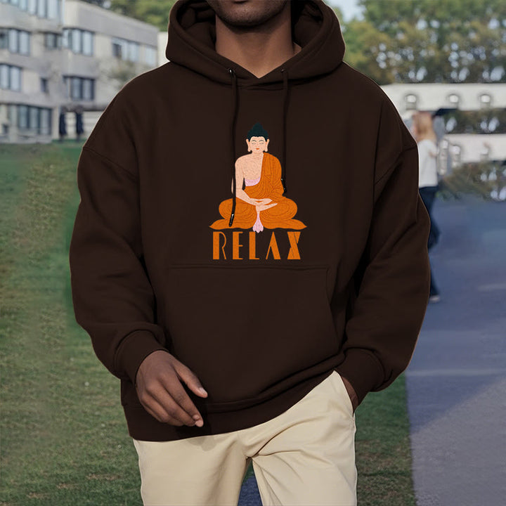 Sweat à capuche en polyester doublé polaire Buddha Stones RELAX