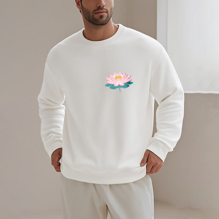 Sweat-shirt en polyester doublé polaire Buddha Stones Lotus Once You Feel You Are Avoided