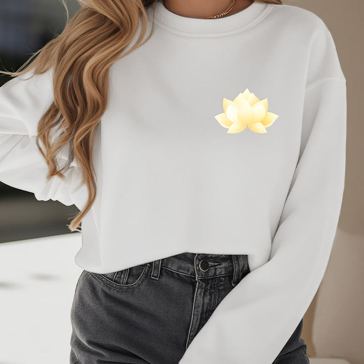 Sweat-shirt en polyester doublé polaire Buddha Stones Lotus J'essaie d'être meilleur