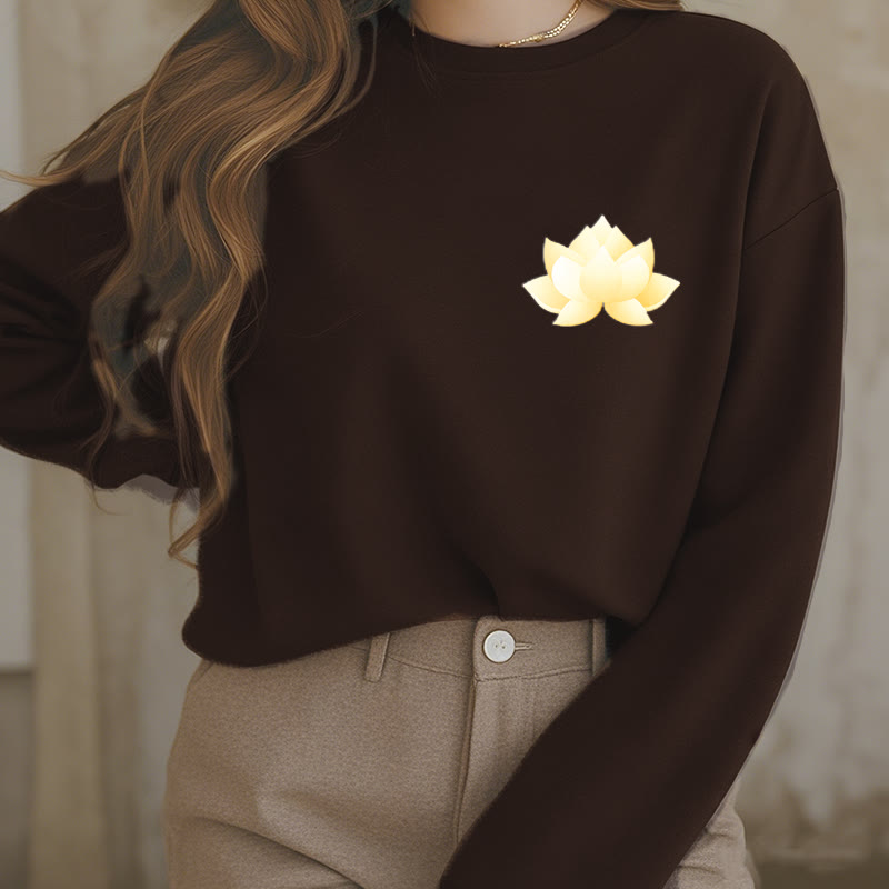 Sweat-shirt en polyester doublé polaire Buddha Stones Lotus J'essaie d'être meilleur