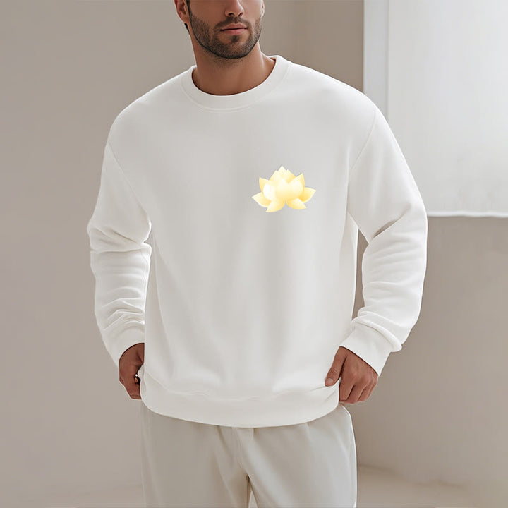 Sweat-shirt en polyester doublé polaire Buddha Stones Lotus J'essaie d'être meilleur