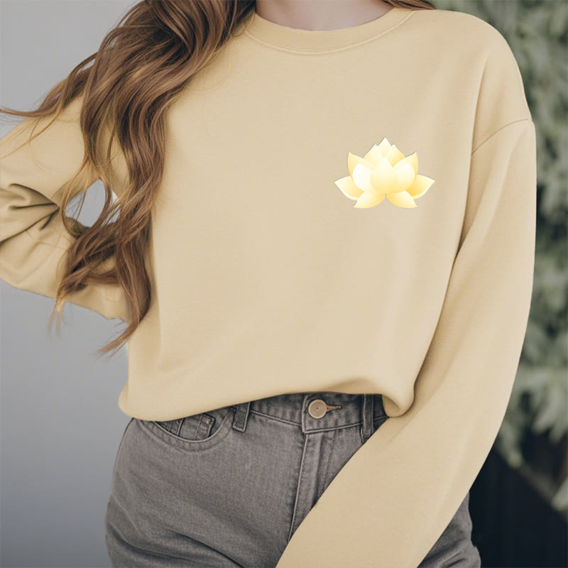 Sweat-shirt en polyester doublé polaire Buddha Stones Lotus J'essaie d'être meilleur
