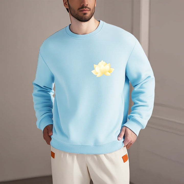Sweat-shirt en polyester doublé polaire Buddha Stones Lotus J'essaie d'être meilleur