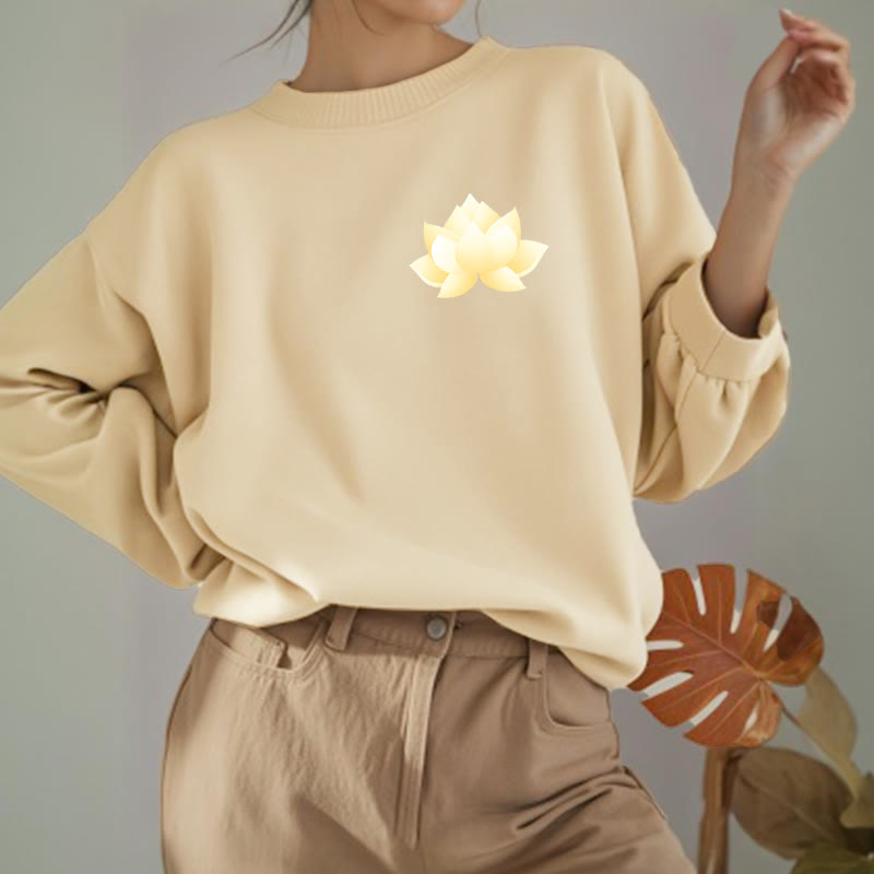 Sweat-shirt en polyester doublé polaire Buddha Stones Lotus J'essaie d'être meilleur