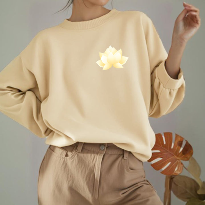 Sweat-shirt en polyester doublé polaire Buddha Stones Lotus J'essaie d'être meilleur