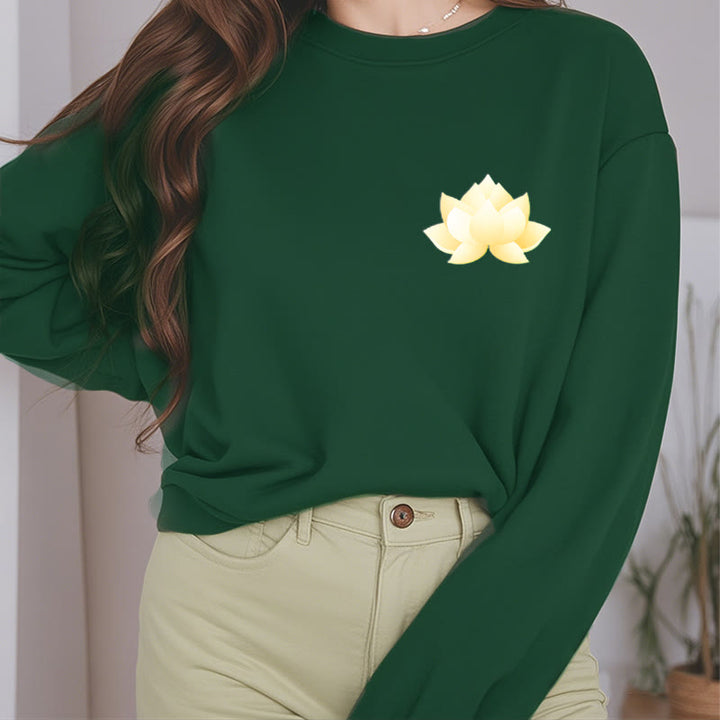 Sweat-shirt en polyester doublé polaire Buddha Stones Lotus J'essaie d'être meilleur