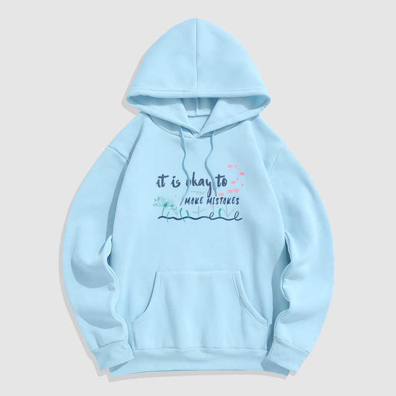 Sweat à capuche en polyester doublé polaire Buddha Stones It Is Okay To Make Mistakes