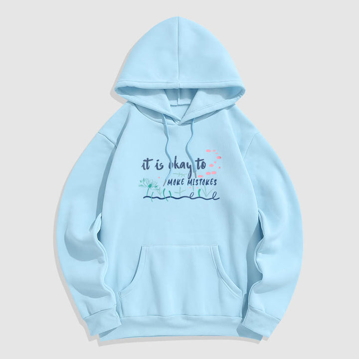 Sweat à capuche en polyester doublé polaire Buddha Stones It Is Okay To Make Mistakes