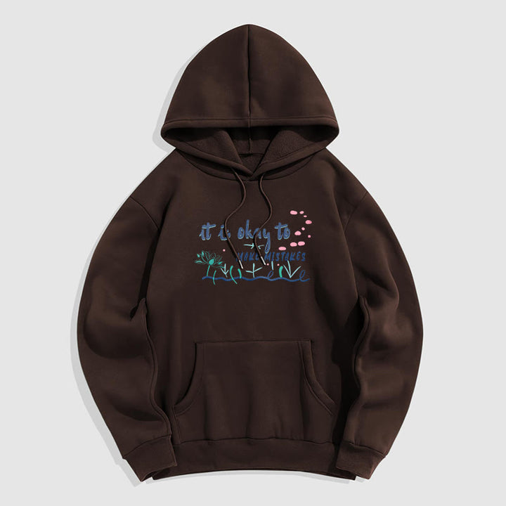 Sweat à capuche en polyester doublé polaire Buddha Stones It Is Okay To Make Mistakes