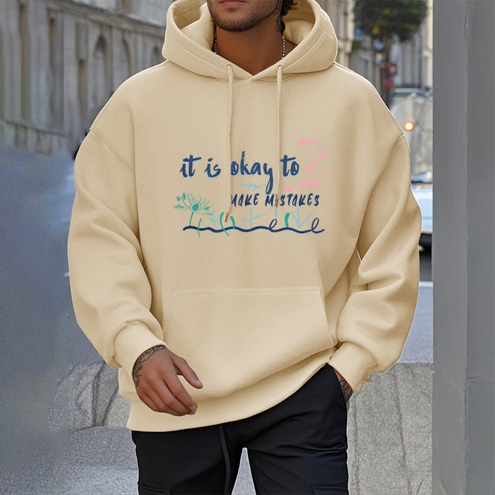 Sweat à capuche en polyester doublé polaire Buddha Stones It Is Okay To Make Mistakes