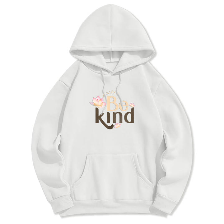 Sweat à capuche en polyester doublé polaire Buddha Stones Always Be Kind