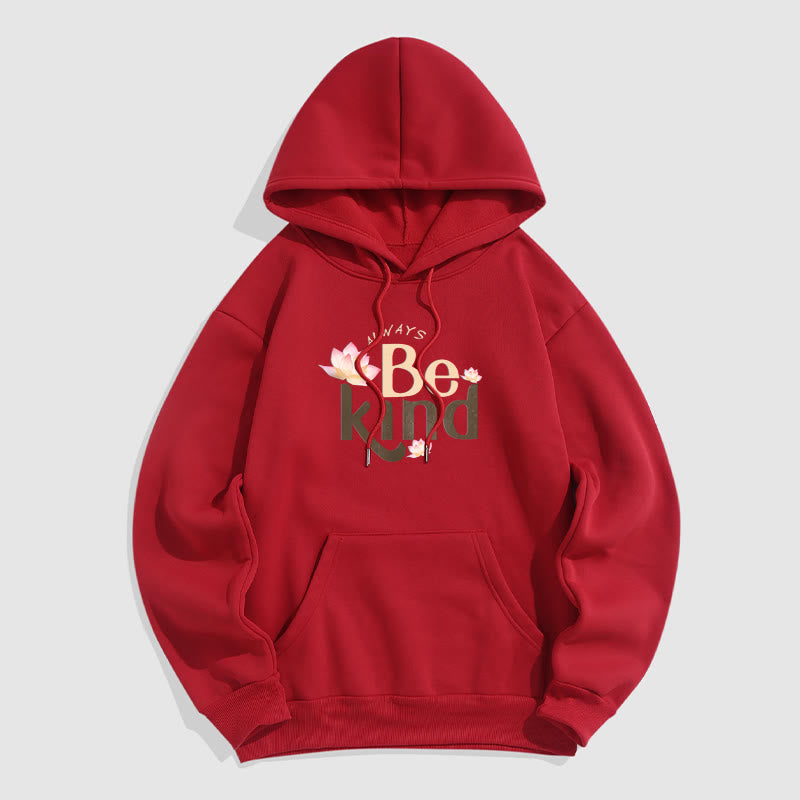 Sweat à capuche en polyester doublé polaire Buddha Stones Always Be Kind
