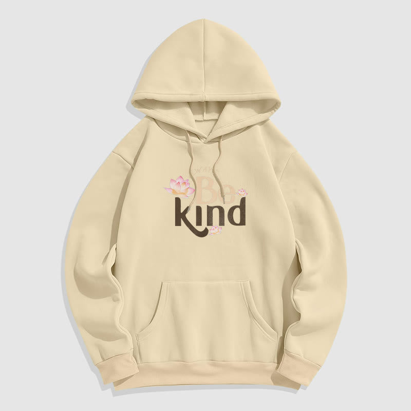Sweat à capuche en polyester doublé polaire Buddha Stones Always Be Kind