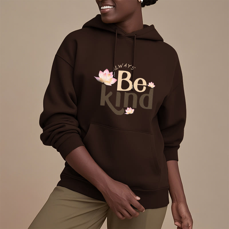 Sweat à capuche en polyester doublé polaire Buddha Stones Always Be Kind