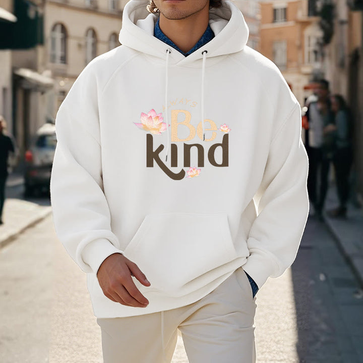 Sweat à capuche en polyester doublé polaire Buddha Stones Always Be Kind