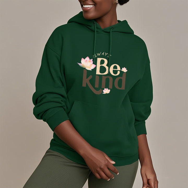Sweat à capuche en polyester doublé polaire Buddha Stones Always Be Kind