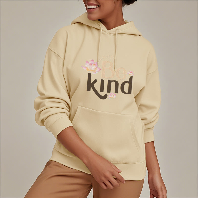 Sweat à capuche en polyester doublé polaire Buddha Stones Always Be Kind