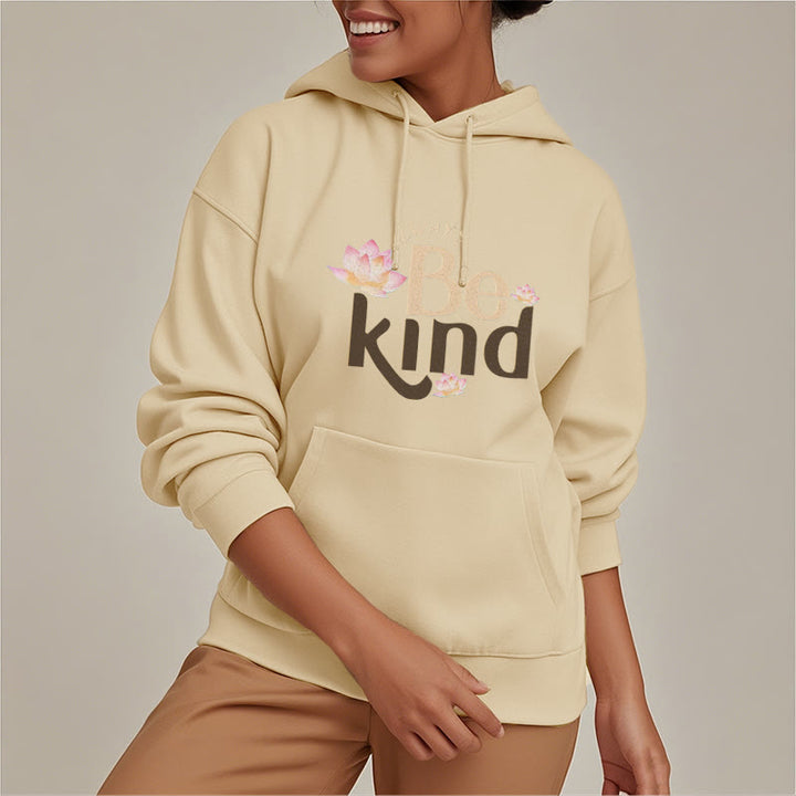Sweat à capuche en polyester doublé polaire Buddha Stones Always Be Kind
