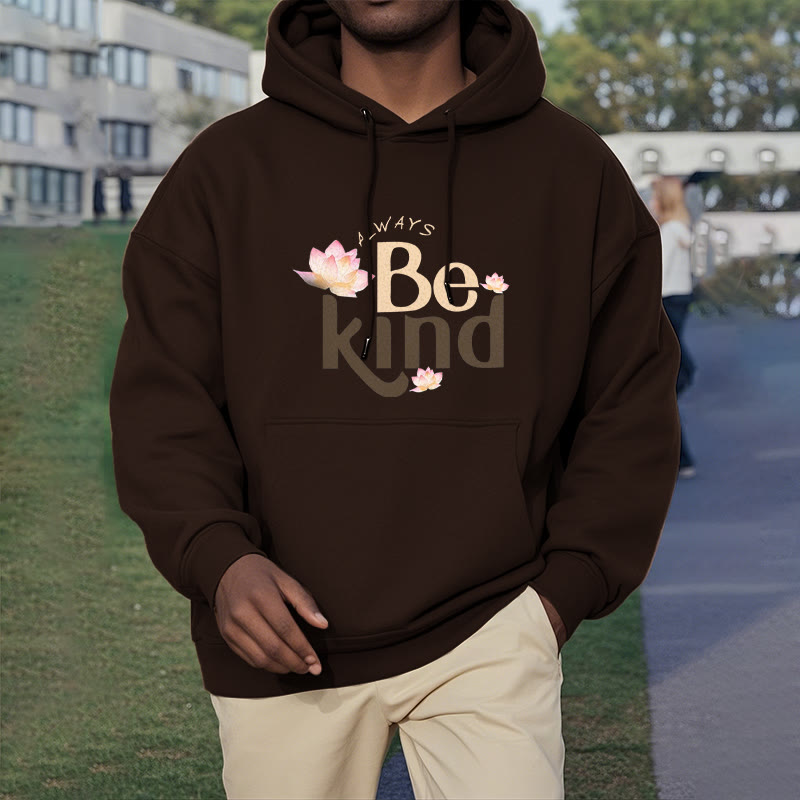 Sweat à capuche en polyester doublé polaire Buddha Stones Always Be Kind