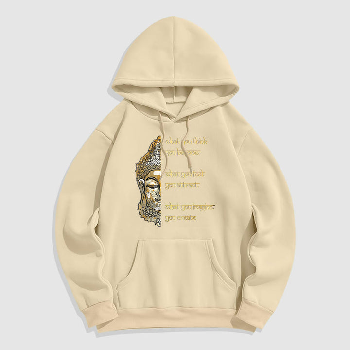 Sweat à capuche doublé en polaire polyester Buddha Stones What You Think