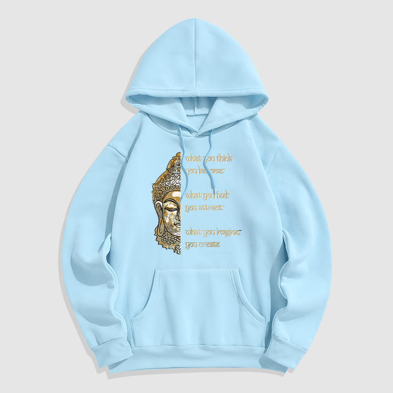 Sweat à capuche doublé en polaire polyester Buddha Stones What You Think
