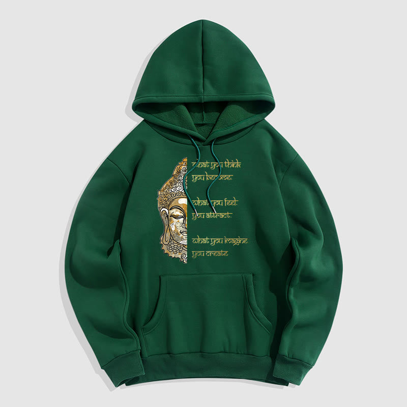 Sweat à capuche doublé en polaire polyester Buddha Stones What You Think