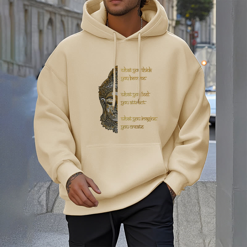 Sweat à capuche doublé en polaire polyester Buddha Stones What You Think