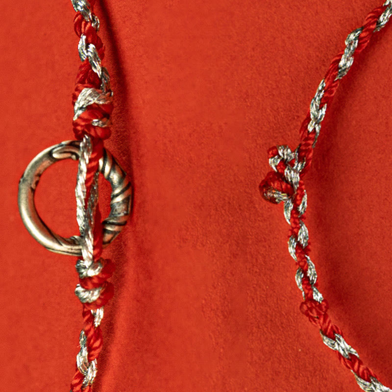 Bracelet porte-bonheur en argent sterling 925 avec boucle de paix et Buddha Stones