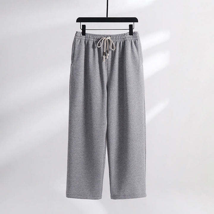 Pantalon pour homme en molleton de coton de couleur unie avec poches Buddha Stones