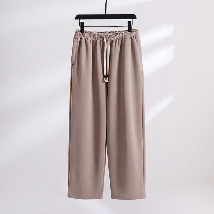 Pantalon pour homme en molleton de coton de couleur unie avec poches Buddha Stones