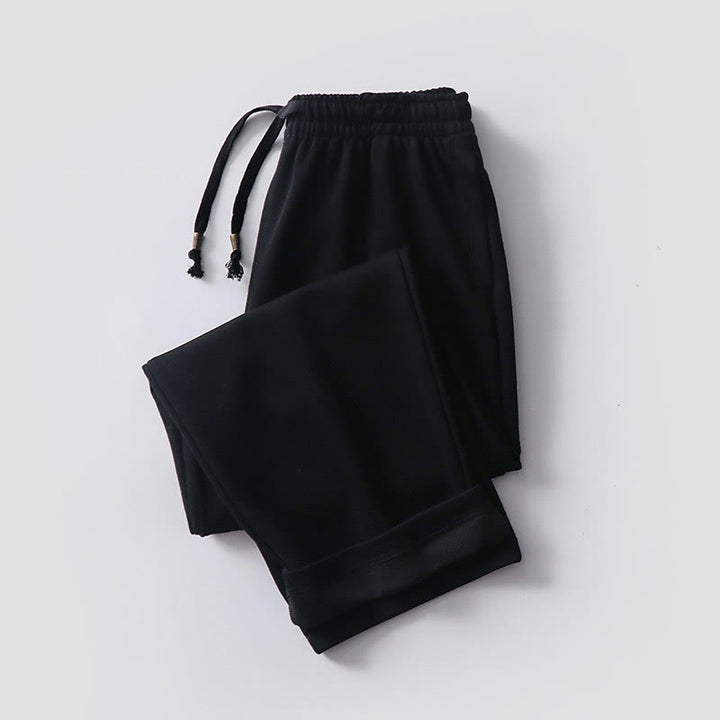 Pantalon pour homme en molleton de coton de couleur unie avec poches Buddha Stones