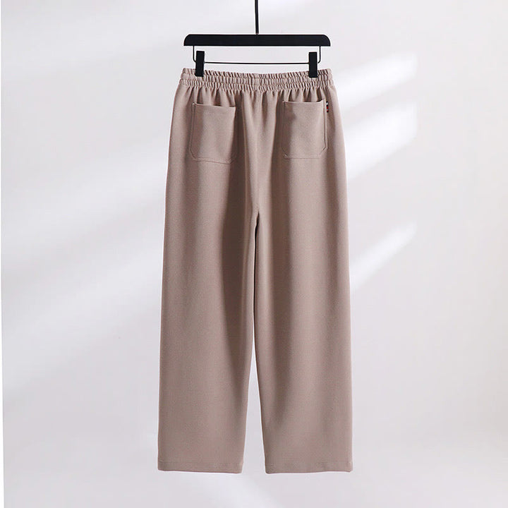 Pantalon pour homme en molleton de coton de couleur unie avec poches Buddha Stones