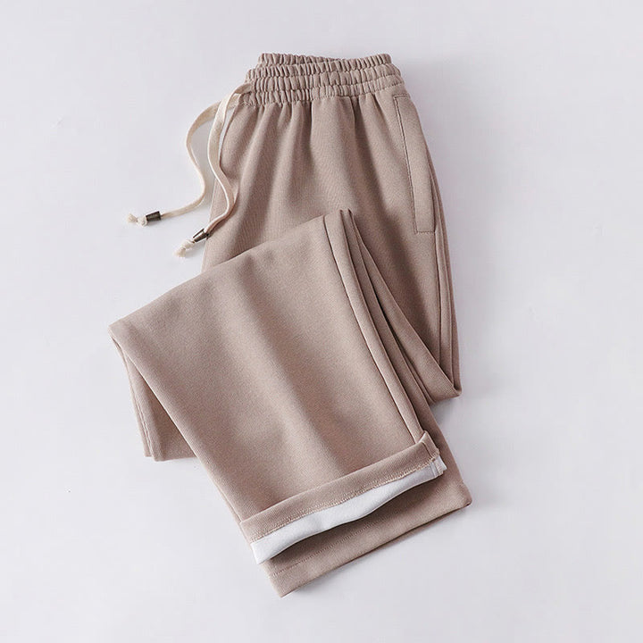 Pantalon pour homme en molleton de coton de couleur unie avec poches Buddha Stones