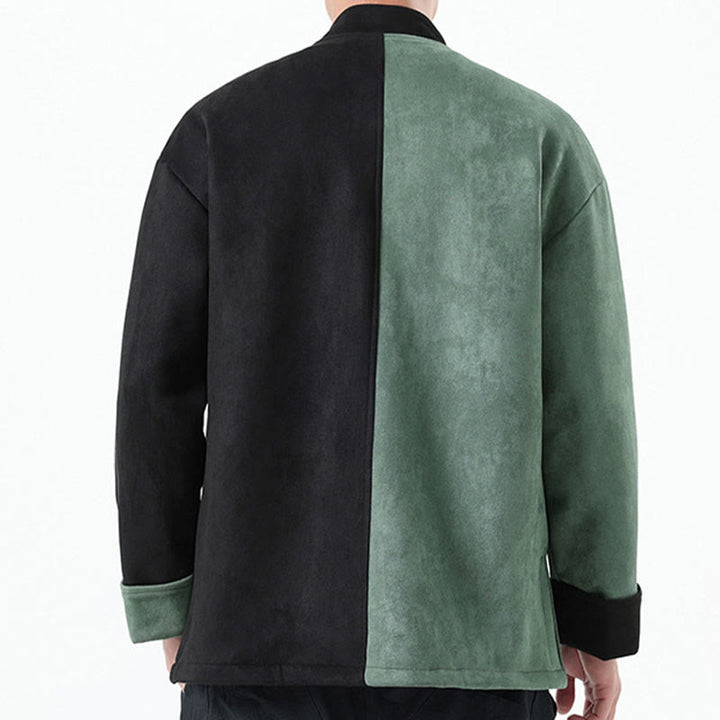 Veste en coton décontractée à boutons de grenouille pour homme avec broderie de dragon et Buddha Stones - image 15